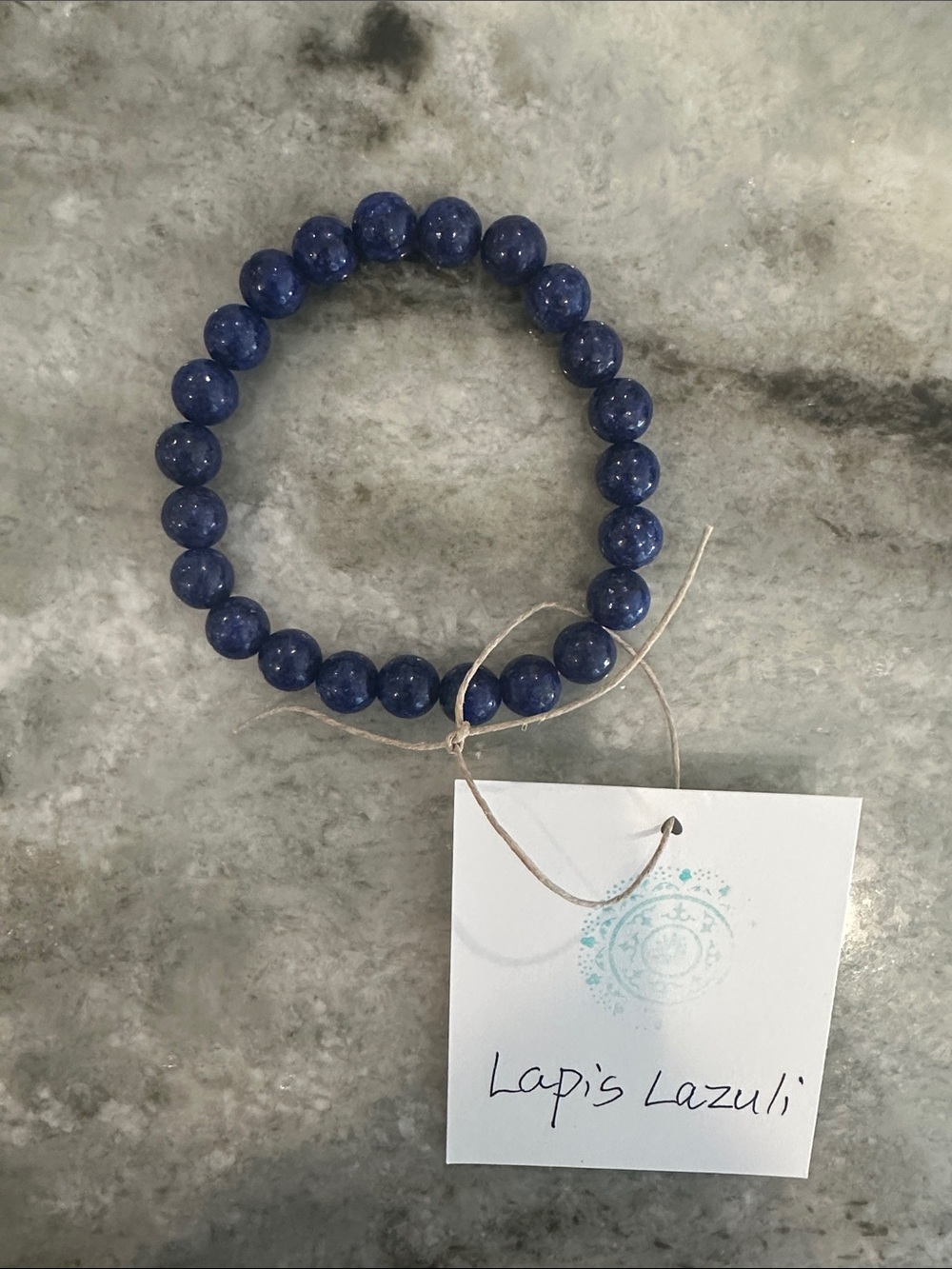 Reiki Infused Lapis Lazuli Natural Stone Bracelet